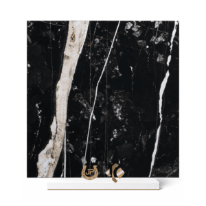 Porcelanato negro marmoleado blanco y beige 60x60 referencia 6625