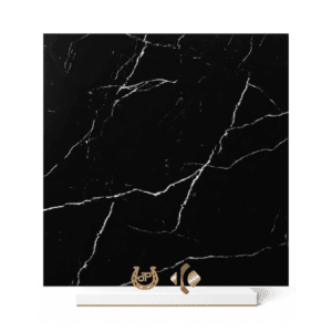Porcelanato negro veta blanca 60 × 60 cm – Ref. 6608