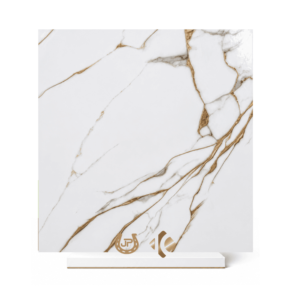 Porcelanato blanco veta dorada 60x60 referencia 2309