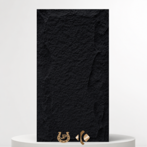 Piedra PU Negro Tipo B con relieve medio para paredes interiores