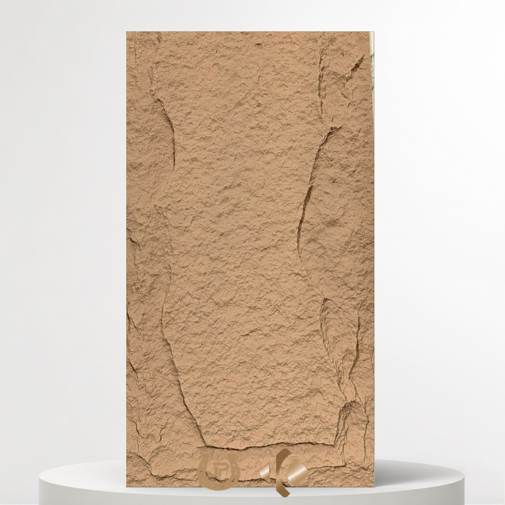 Piedra PU Café Tipo B con relieve medio para paredes interiores
