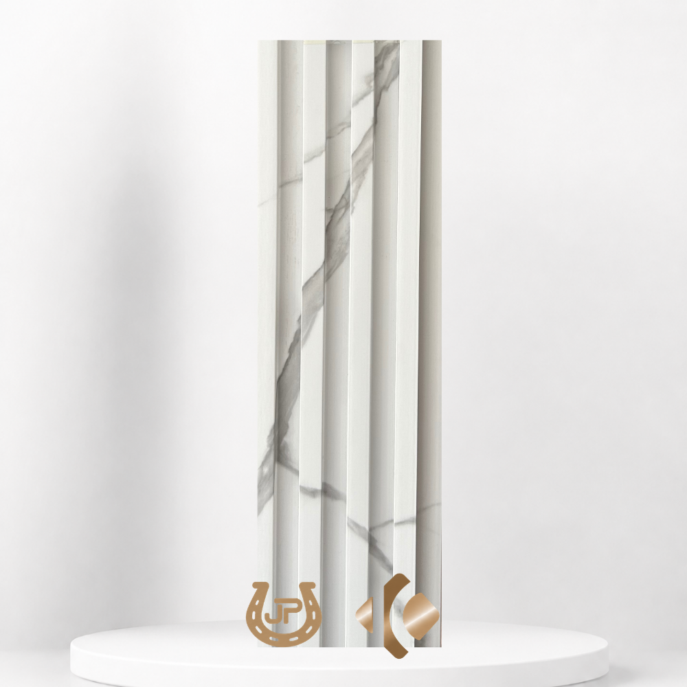 WPC 041 panel decorativo blanco marmoleado para interiores